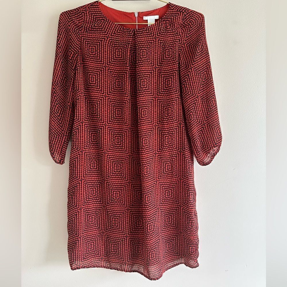 H&M Geometric Print Shift Dress || size 4